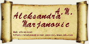 Aleksandra Marjanović vizit kartica